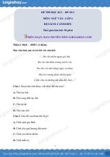 Đề thi học kì 2 Văn 6 Cánh diều - Đề số 2